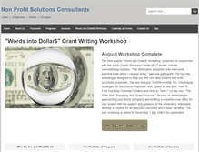 Tablet Screenshot of nonprofitsolutionsconsultants.com